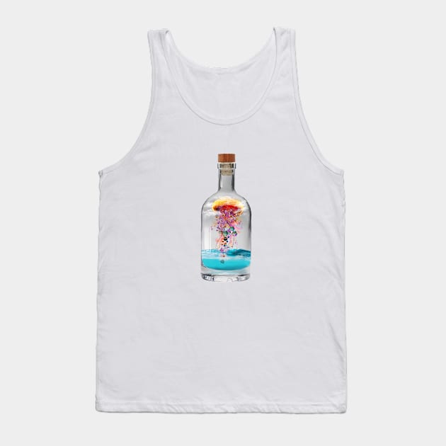 Electric Jellyfish in a Bottle Tank Top by DavidLoblaw